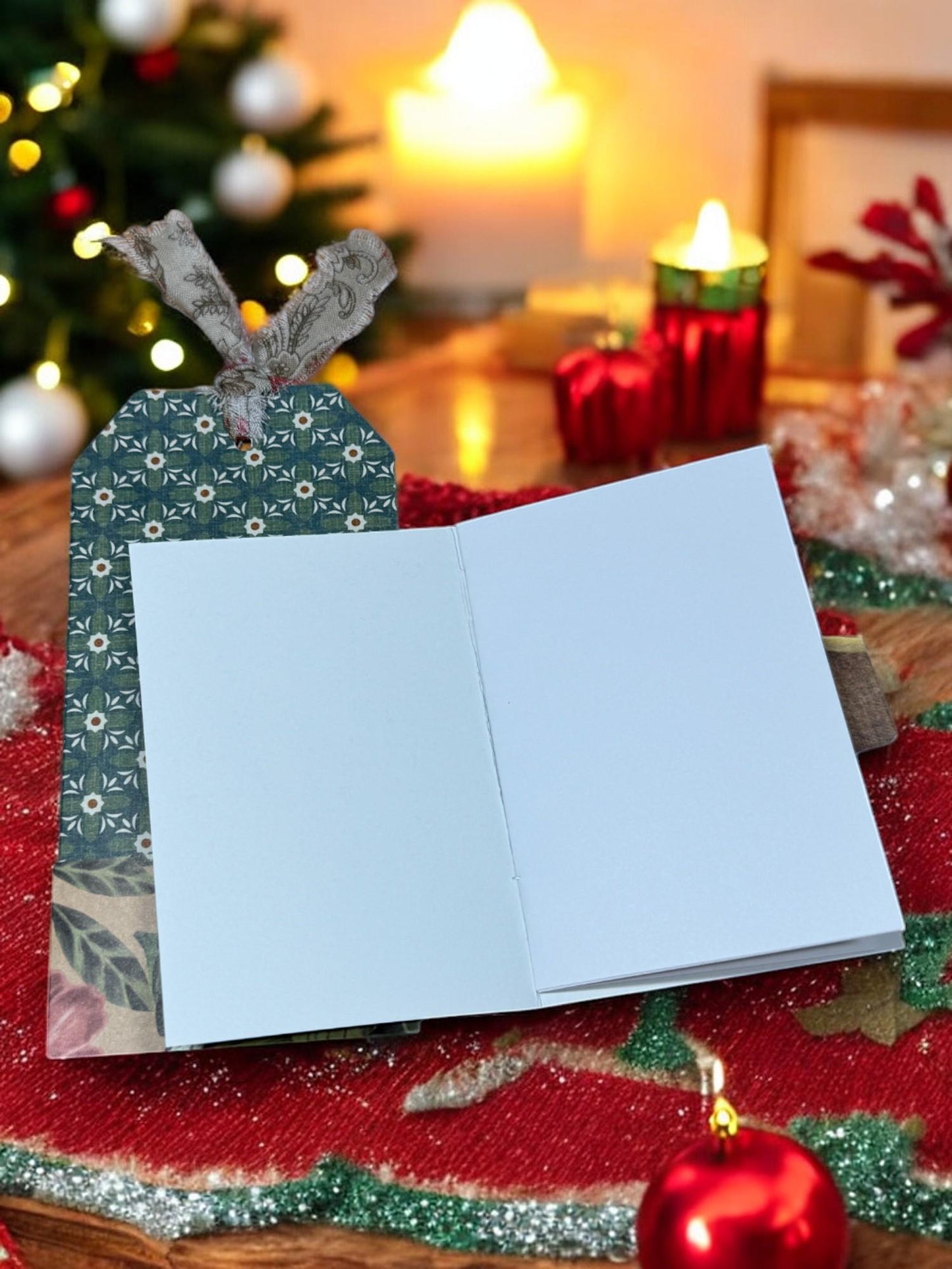 Loaded Green Christmas Junk Journal Tags • Triple‑Pocket Ephemera Tag Kit • Holiday Crafting & Teacher/Office Gift