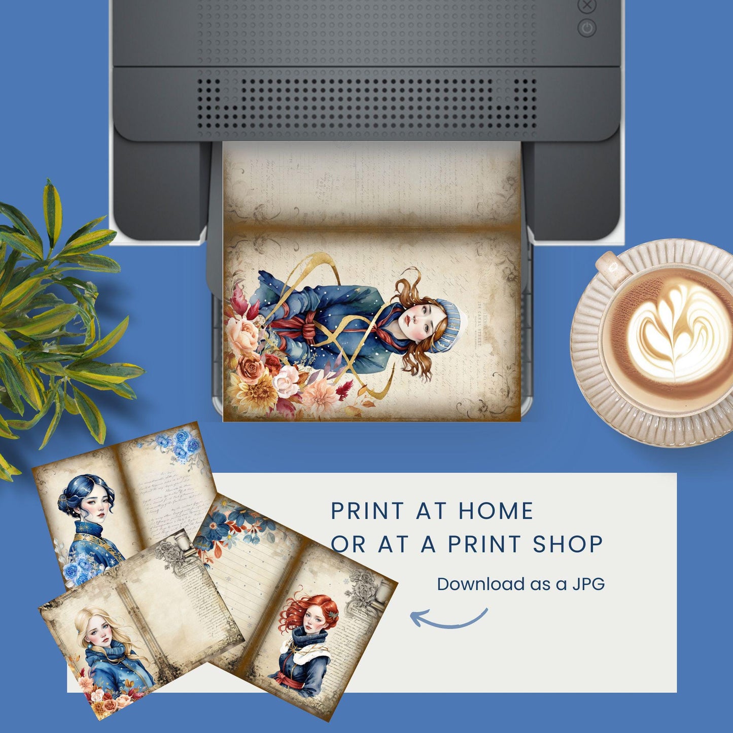 Vintage Printable Mini Tea Bag Envelopes • Junk Journal Supplies • Christmas Paper Craft • Instant Digital Download