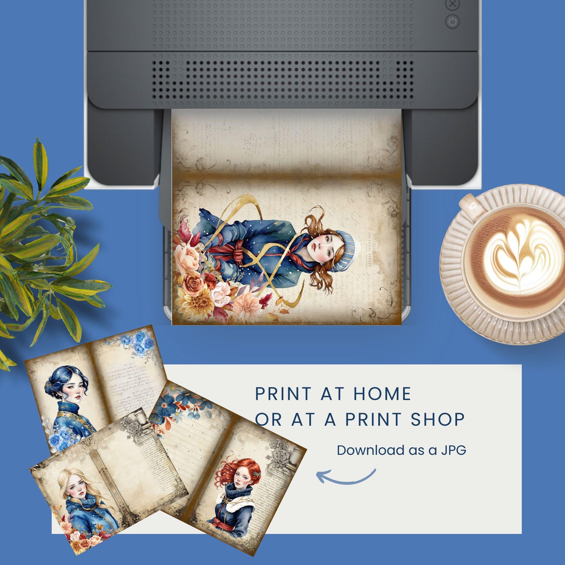 Vintage Printable Mini Tea Bag Envelopes • Junk Journal Supplies • Christmas Paper Craft • Instant Digital Download