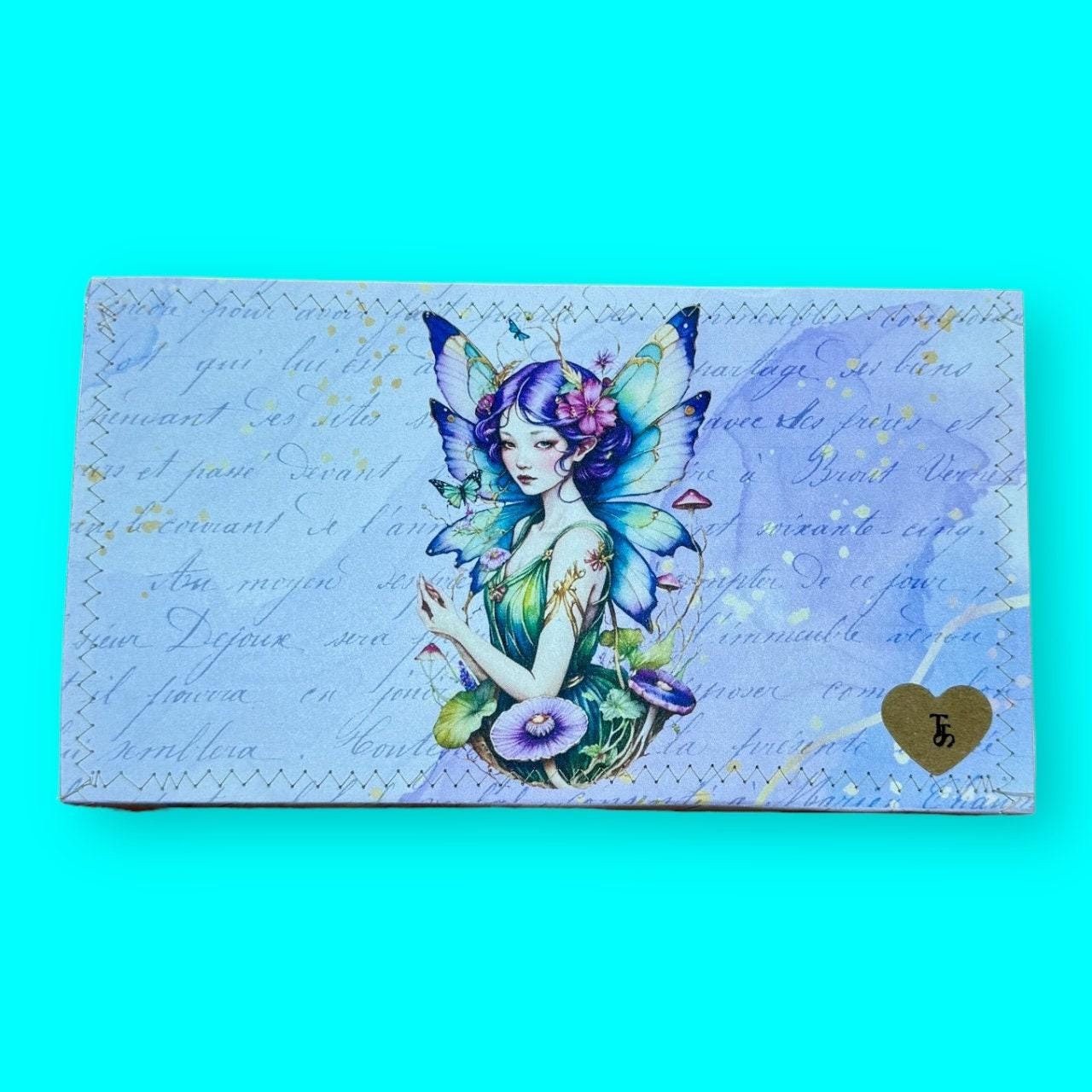 Healing Threads – Kintsugi Fairy File Folder | Handmade Paper Organizer with Whimsical Restoration Theme