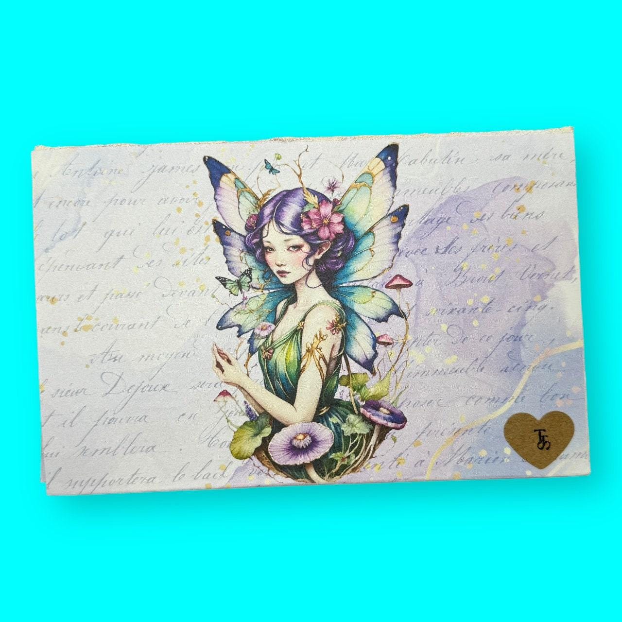 Kintsugi Fairies Accordion File Organizer – Expandable Ephemera Storage Folder for Junk Journals, Stationery & Paper Crafting