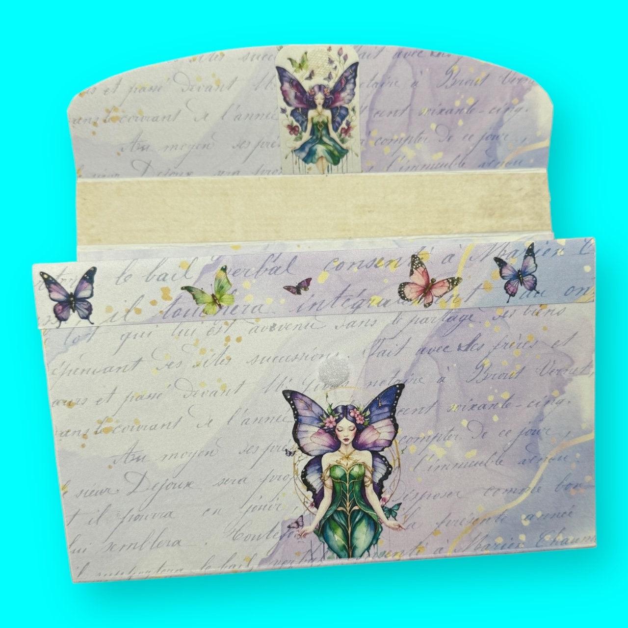 Kintsugi Fairies Accordion File Organizer – Expandable Ephemera Storage Folder for Junk Journals, Stationery & Paper Crafting