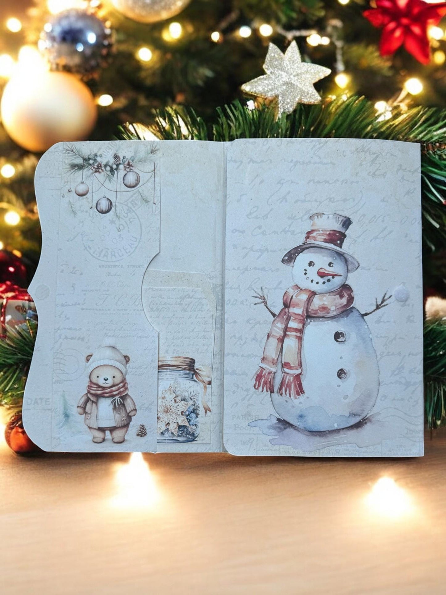 Holly Belle – Peppermint Lane Holiday Girl Card | Handmade Christmas Quote Card | Hearthside Edition Ephemera