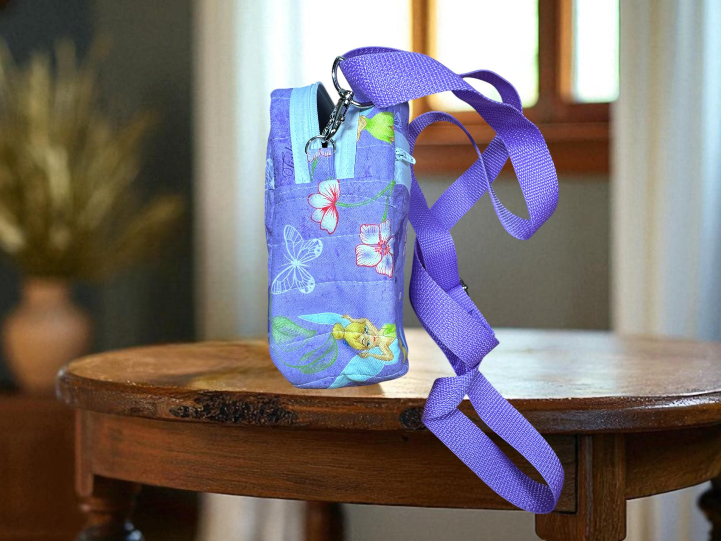 Quilted Tinker Bell Crossbody Bag | Disney Fairy Bag | Handmade Peter Pan Bag | Fairy Theme Purse | Disney Crossbody