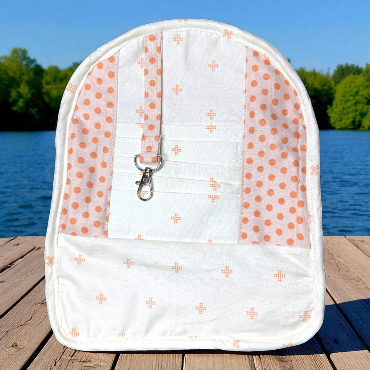 Quilted Mini Backpack | Small Handmade Backpack | Floral Cotton Day Bag | Lightweight Travel Purse | Sunsetridge
