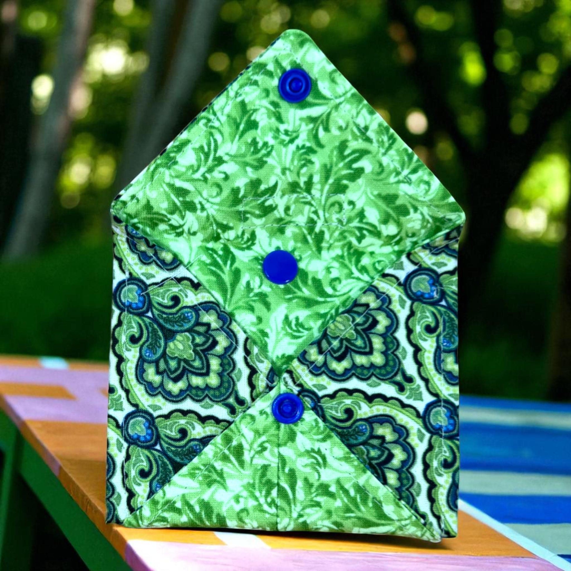 Floral Snap Wallet: Quilted Handmade Organizer - Garden Gate Collection