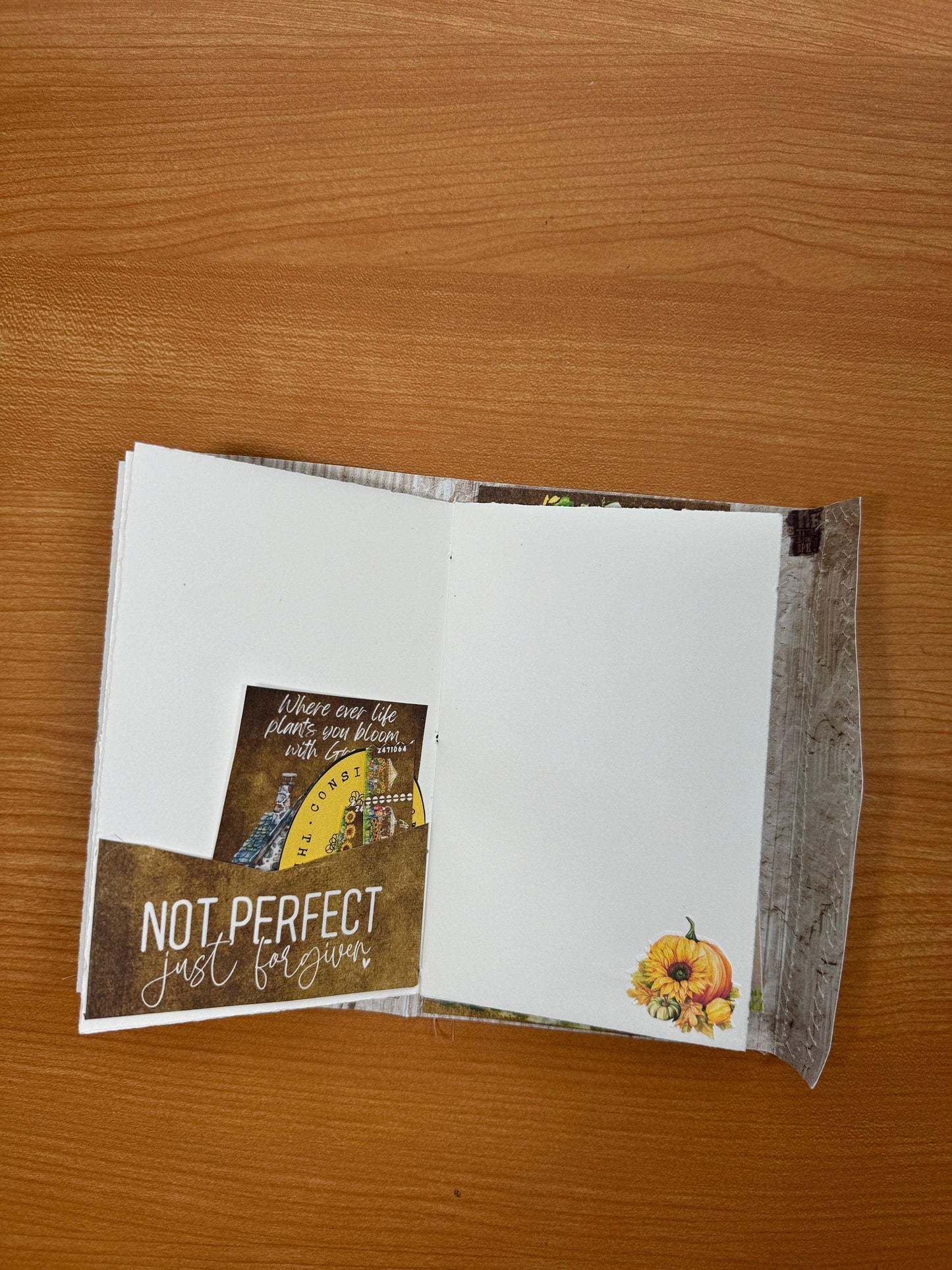 The Beauty of God and Sunflowers Folio – Faith-Based Prayer Journal & Ephemera Organizer