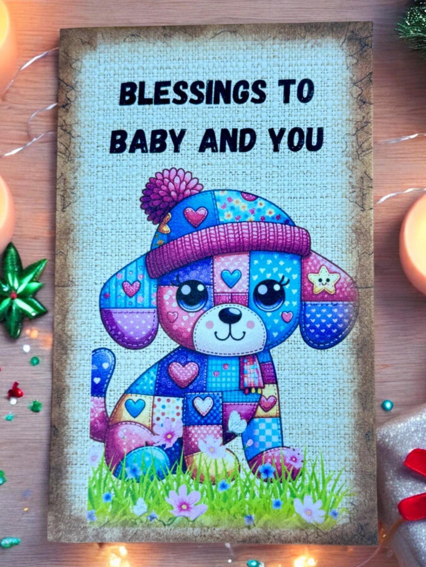 Handmade Quilted Animal Tags & Pockets – Baby Animal Ephemera Set | Junk Journal Add-On | Cozy Holiday Gift Tags