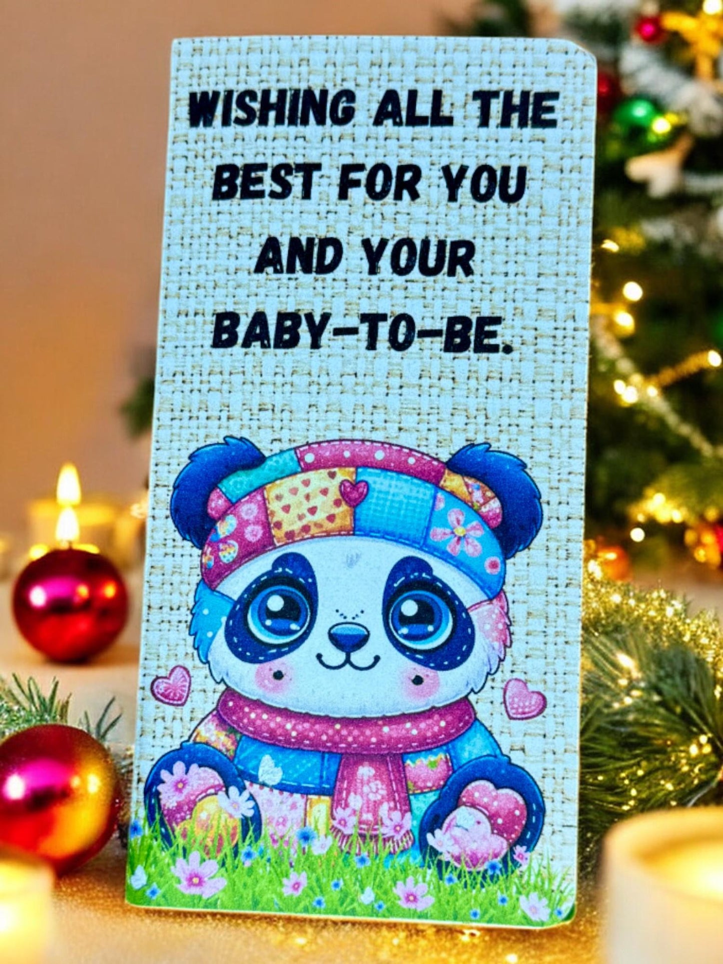 Wishing You The Best For You & Your Baby-To-Be Folio | Patchwork Stuffed Animals Gift Card | Newborn Wishes Collection Book | Print At Home