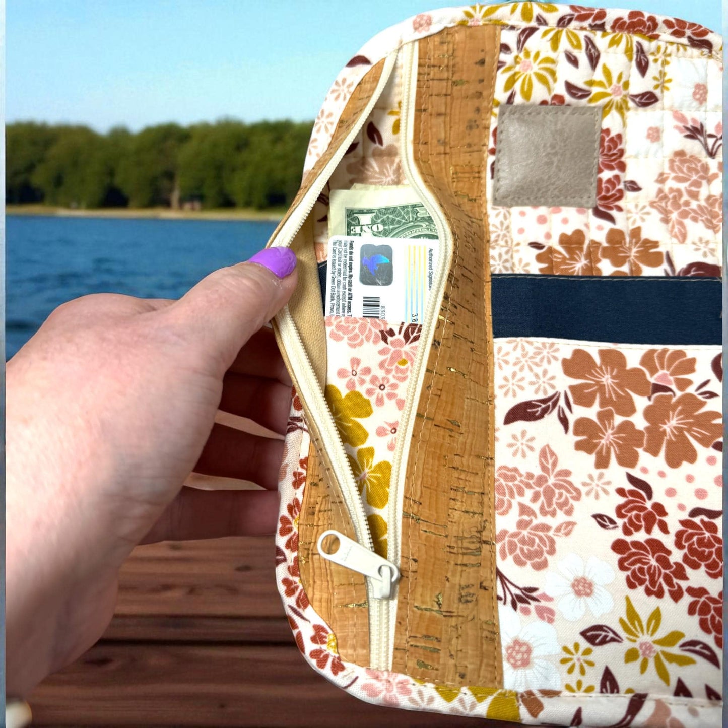 Midnight Garden Quilted Backpack – Handmade Crossbody Bag | Everyday Carry Collection | Cargo Stitch Co.