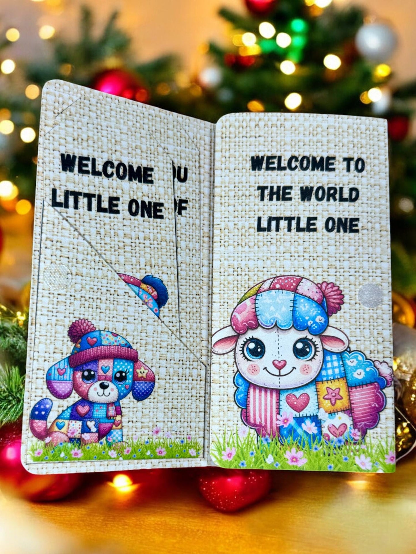 Wishing You The Best For You & Your Baby-To-Be Folio | Patchwork Stuffed Animals Gift Card | Newborn Wishes Collection Book | Print At Home