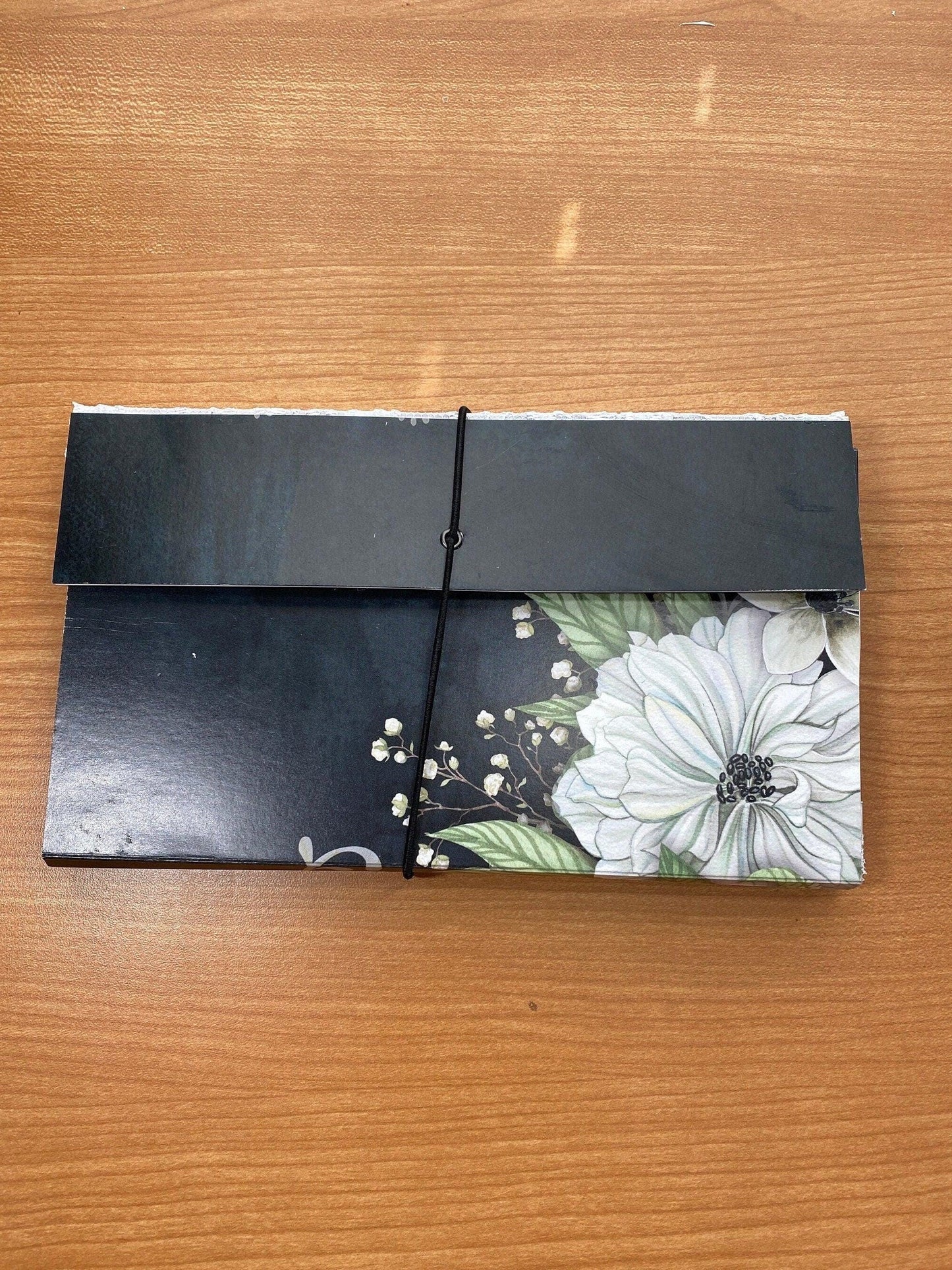 Floral Accordion File Organizer Expandable Document Holder Handmade Paper Organizer Office Organization Receipt Keeper