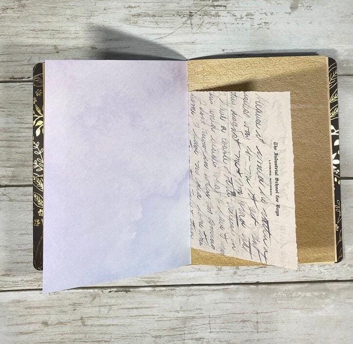 Handmade Rose Junk Journal: Floral Scrapbook, B6 Planner Insert