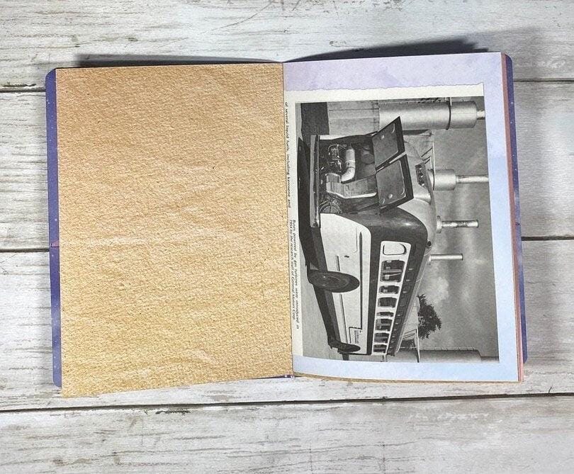 Walking in the Rain Journal – Grungy B6 Junk Journal, Softcover with 40 Pages & Two Pockets