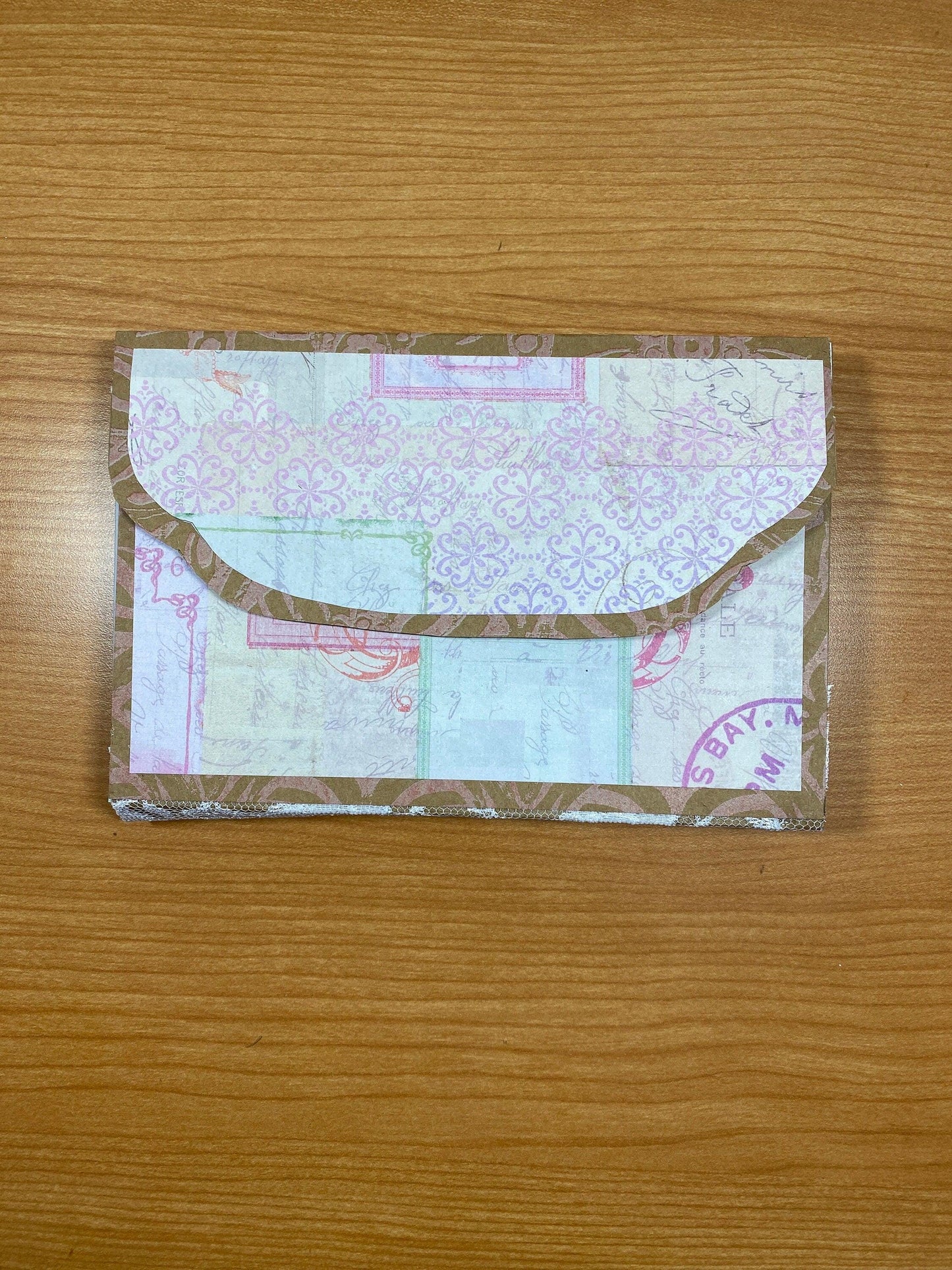 Pink Accordion File Organizer – 9-Pocket Expandable Folder, Ephemera & Receipt Storage, Junk Journal Supply Holder