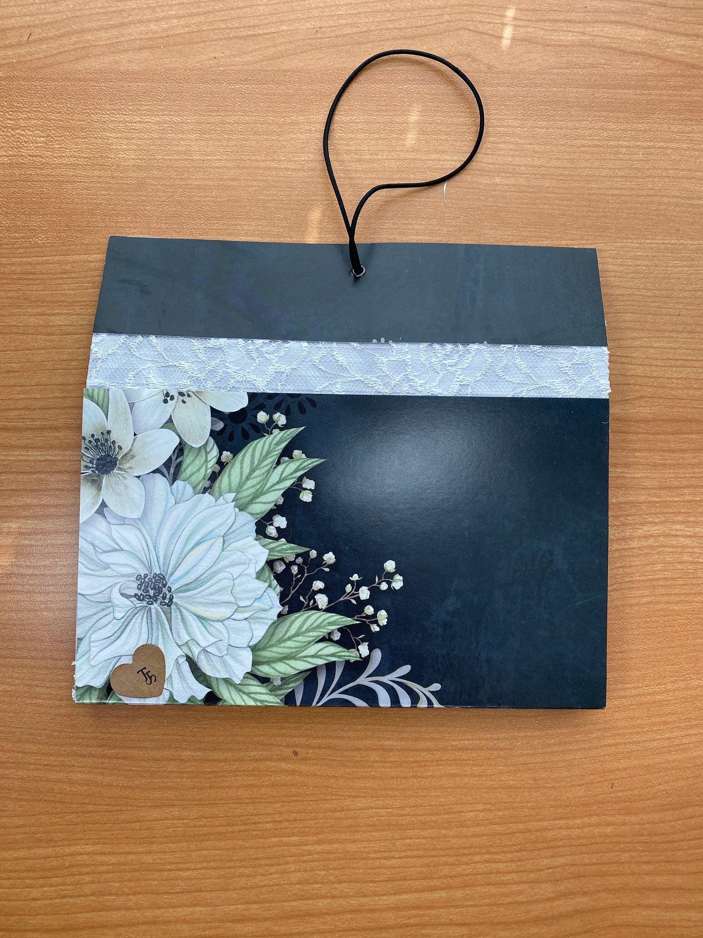 Floral Accordion File Organizer Expandable Document Holder Handmade Paper Organizer Office Organization Receipt Keeper