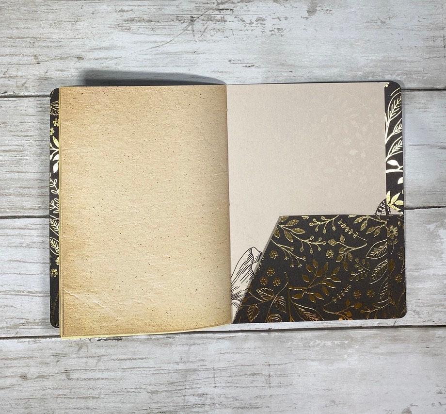 Handmade Rose Junk Journal: Floral Scrapbook, B6 Planner Insert