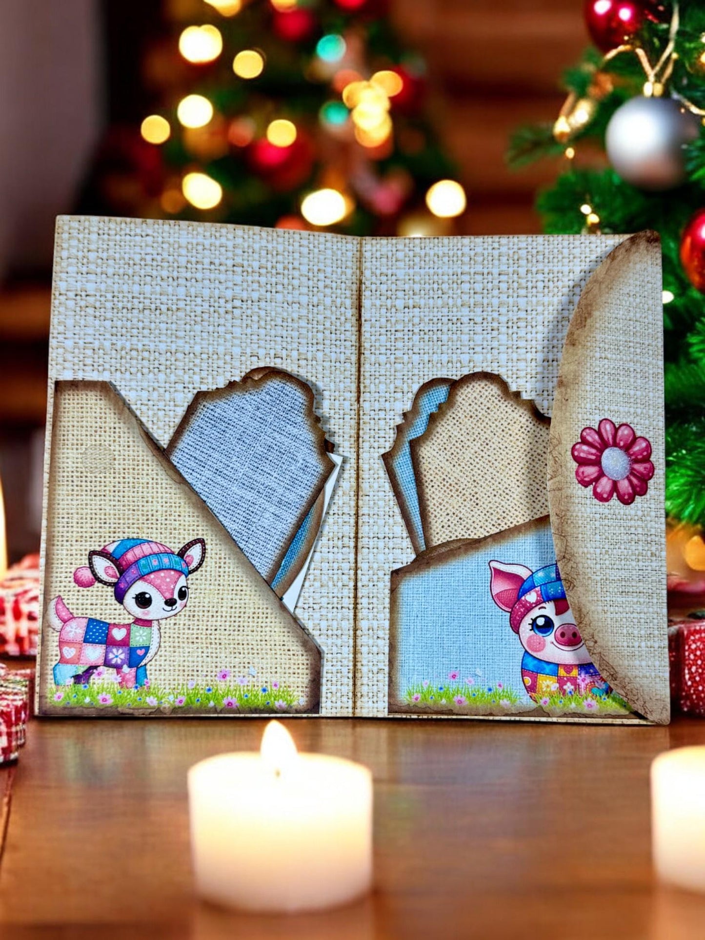 Wishing You The Best For You & Your Baby-To-Be Folio | Patchwork Stuffed Animals Gift Card | Newborn Wishes Collection Book | Print At Home