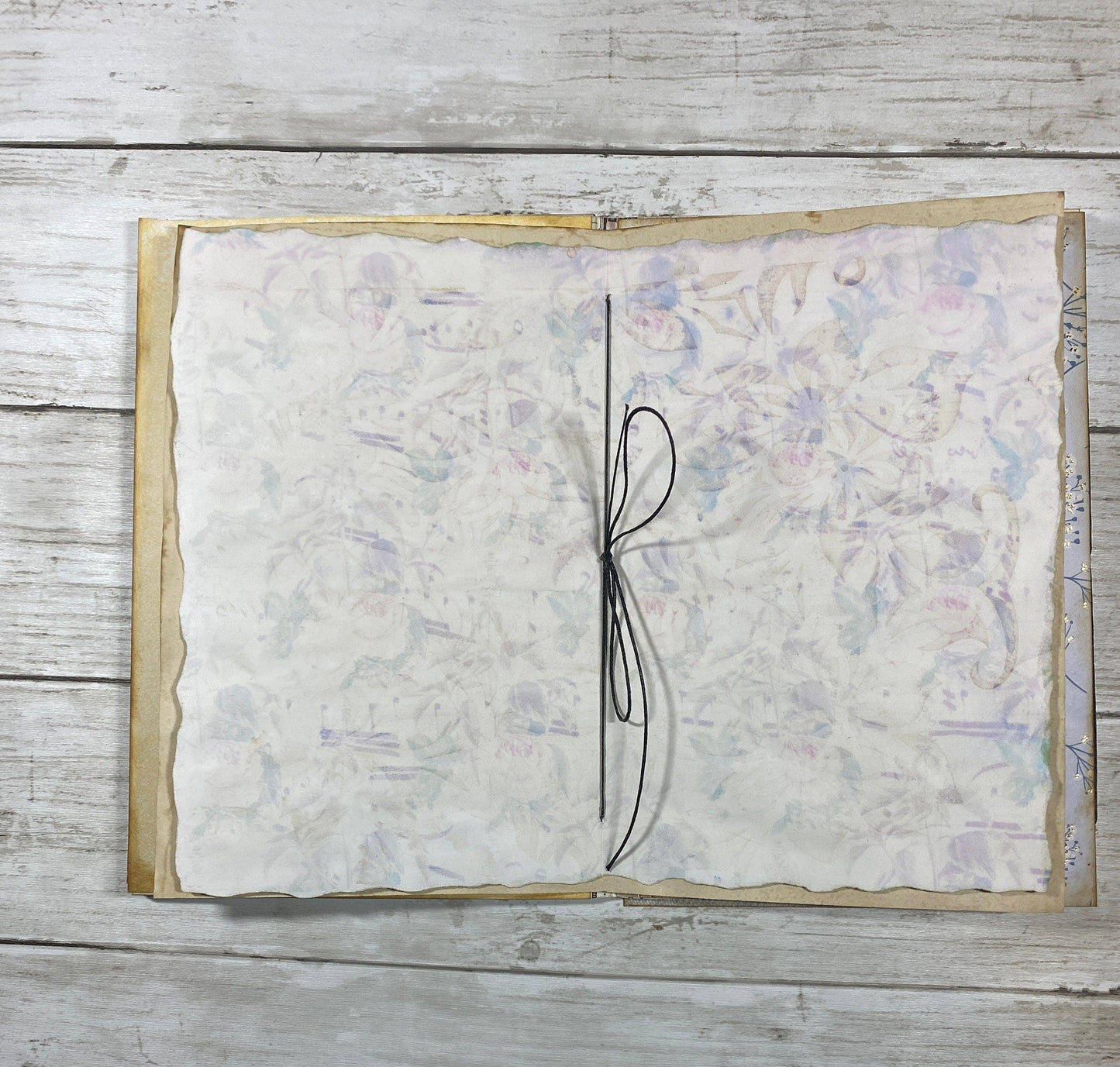 Butterfly Girl Flip‑Flop Journal – Handmade Sketchbook with Pockets