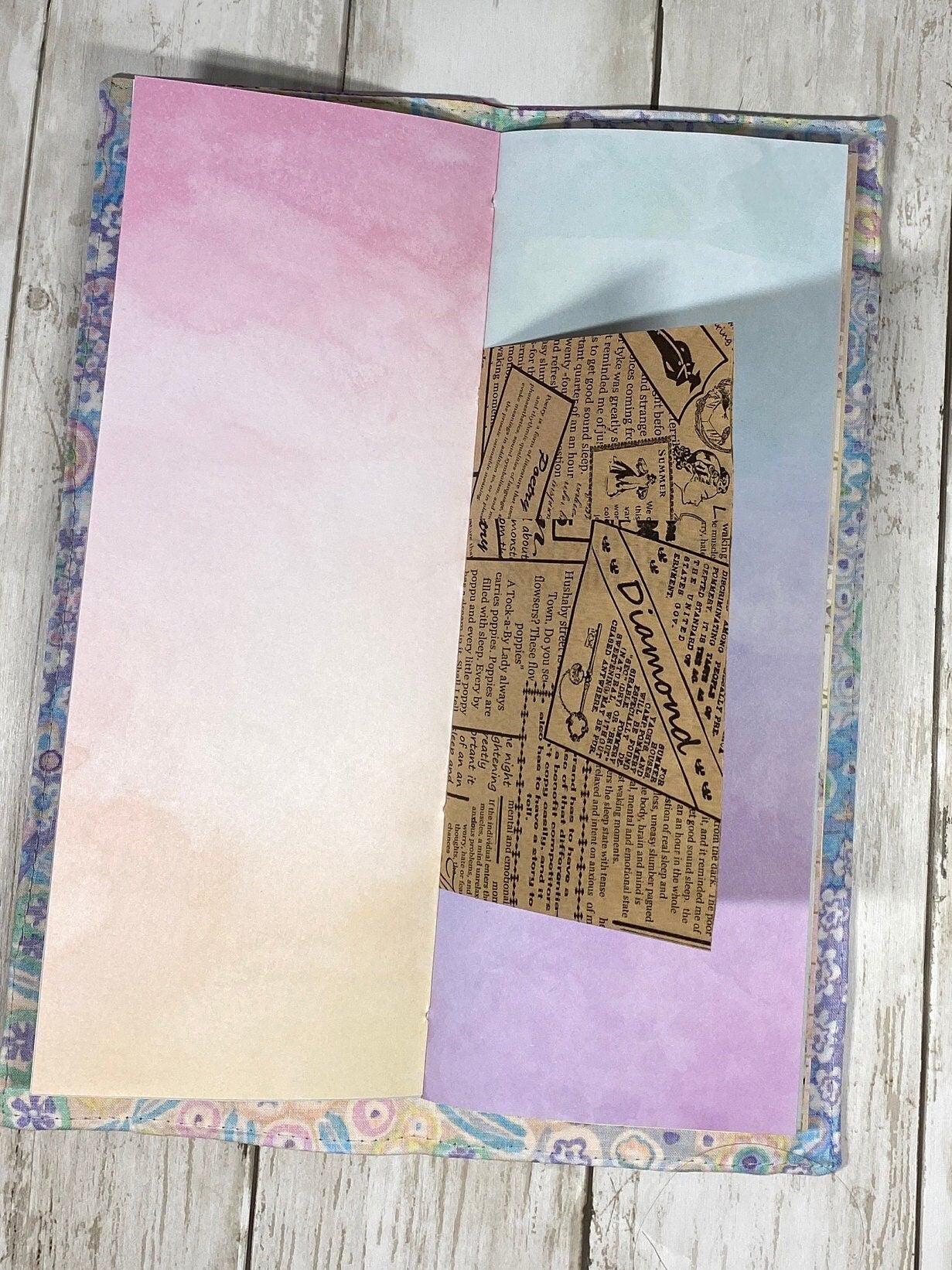 Handmade Purple Fairy Butterfly Journal: Tall Fabric Cover Traveler's Notebook