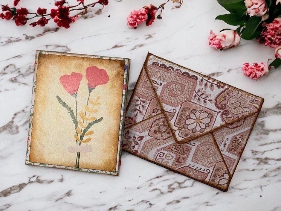 Vintage Flowers ATC Card Folio: Artist Trading Card Holder