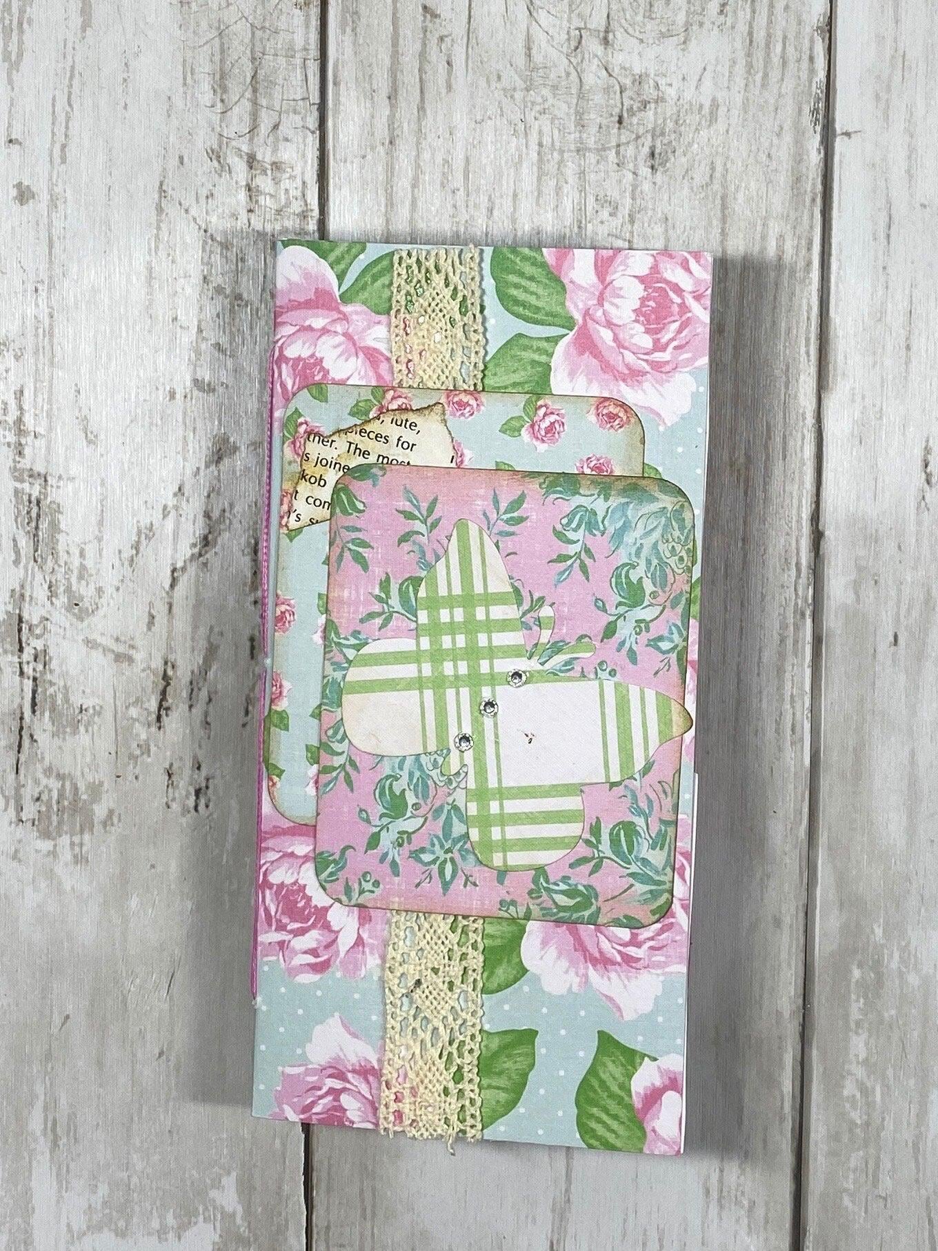 Cottage Garden Butterfly Folio – Petal Parade Edition | Handmade Junk Journal Insert with Pockets | Spring Floral Ephemera Folder