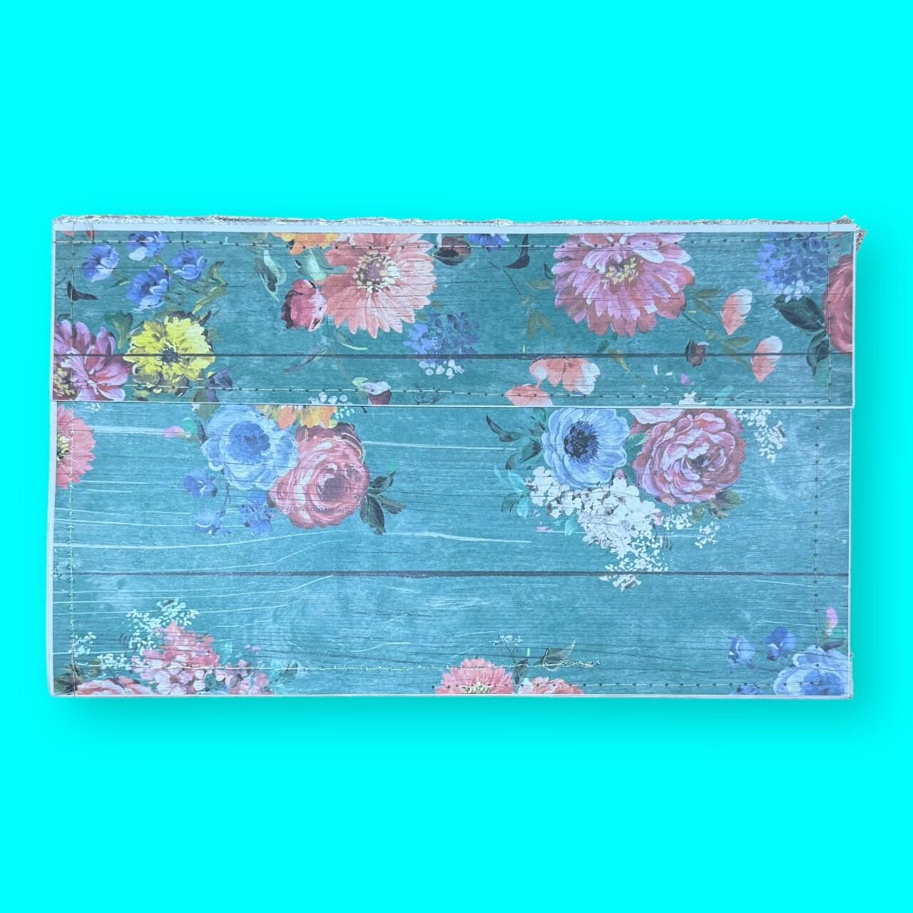 Floral Farmhouse Ephemera Organizer – Handmade Accordion File Folder, 10‑Pocket Expandable Organizer