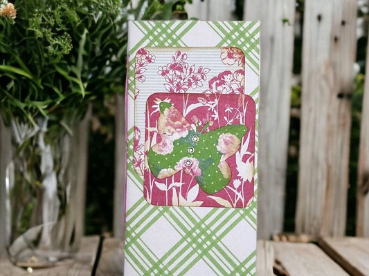 Cottage Garden Butterfly Folio – Spring Bloom Edition Handmade Junk Journal Insert with Pockets | Floral Ephemera Folder