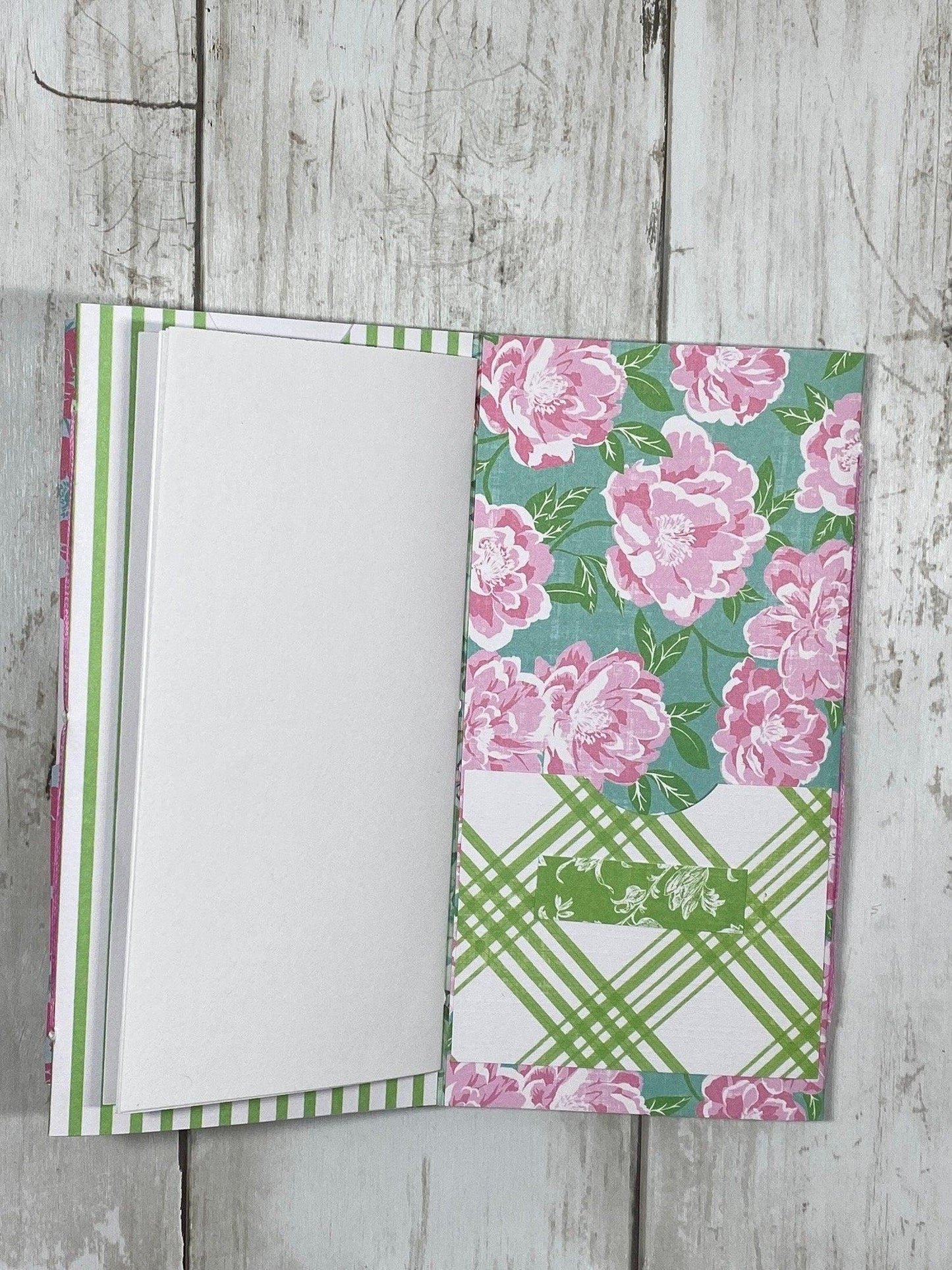 Cottage Garden Butterfly Folio – Petal Parade Edition | Handmade Junk Journal Insert with Pockets | Spring Floral Ephemera Folder