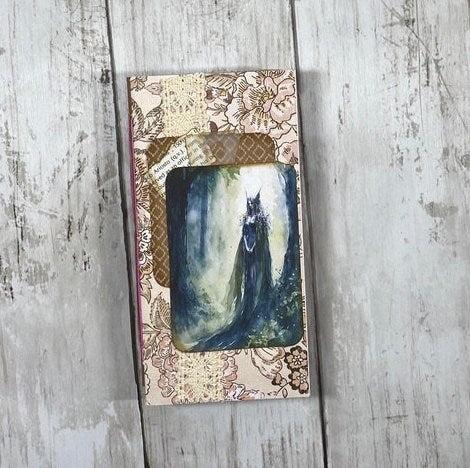 Whimsical Forest Fairy Folio – Moonveil Edition | Handmade Junk Journal Insert with Pockets & Lace | Ethereal Fantasy Stationery