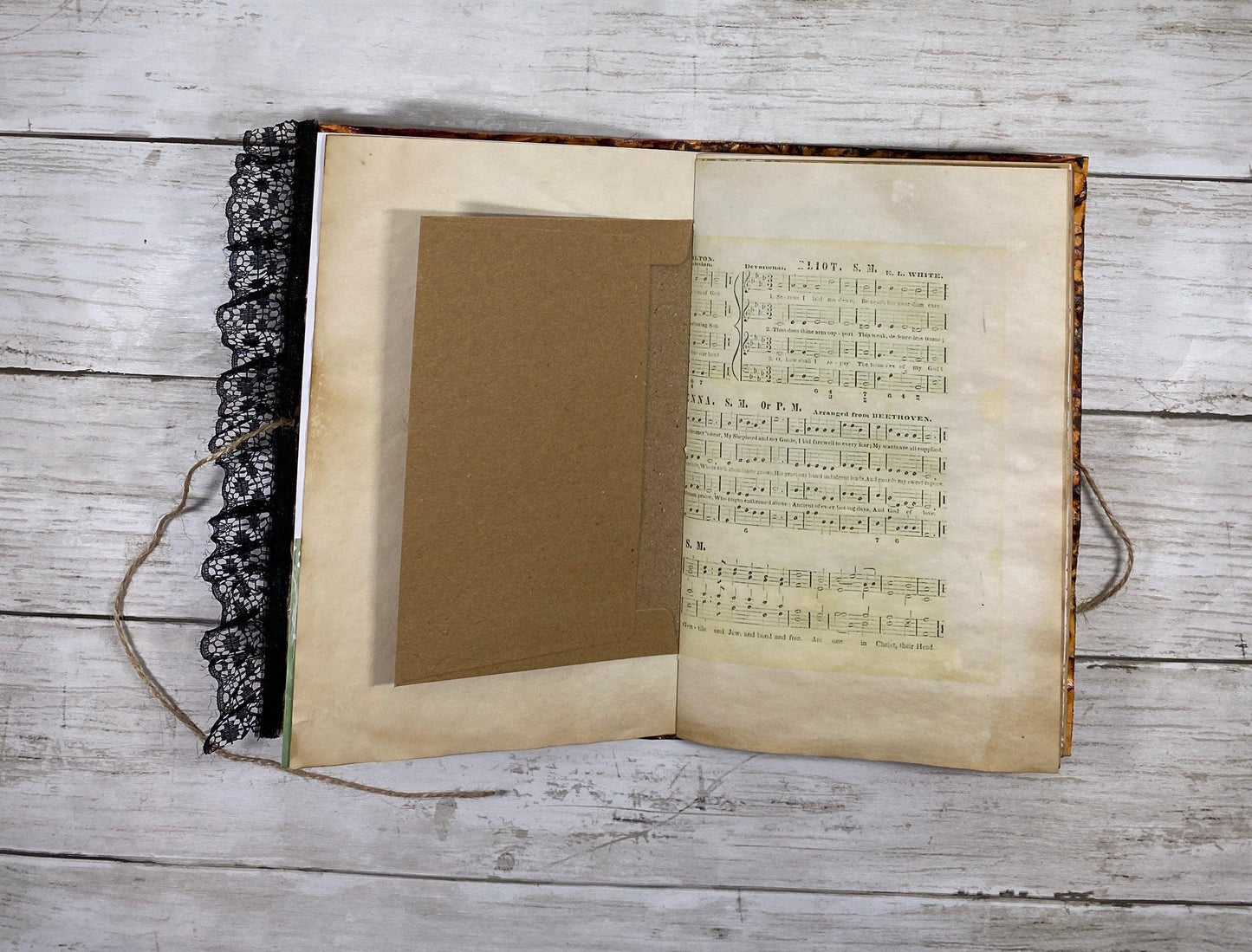 Witch of the Westwood Junk Journal – Handmade Coffee‑Dyed Traveler’s Notebook, Forest Spellbook Grimoire, Limited Edition No. 5/8