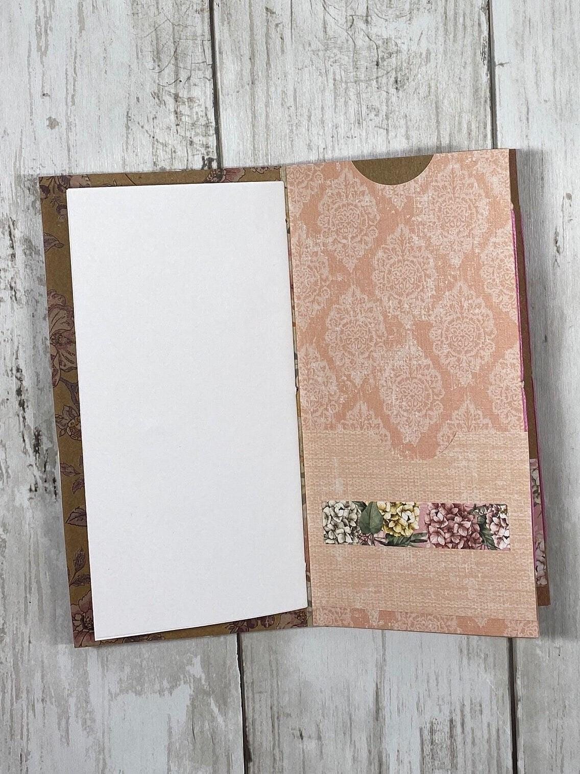 Whimsical Forest Cat Folio – Enchanted Garden Edition | Handmade Junk Journal Insert with Lace & Floral Pockets | Feline Ephemera