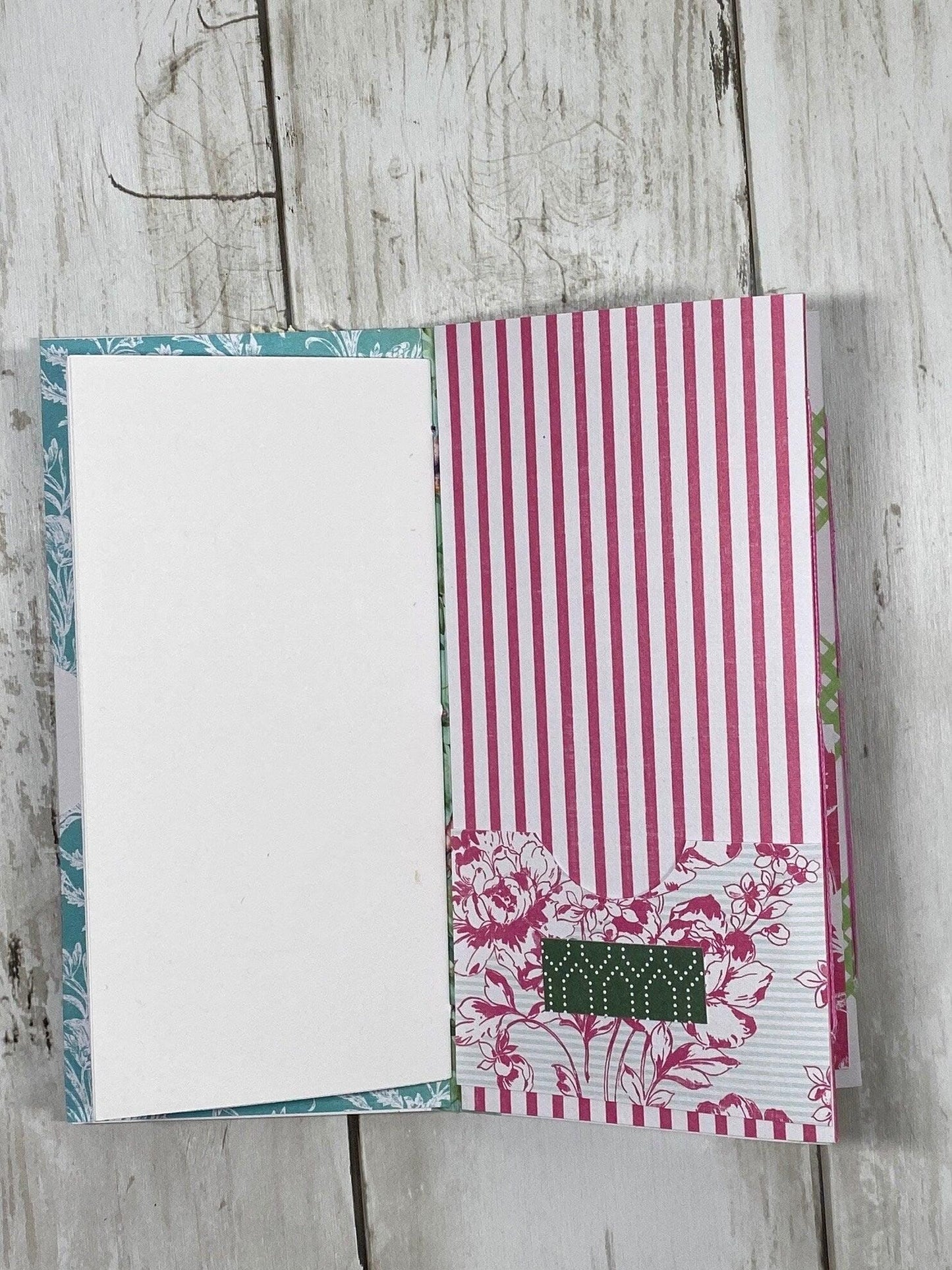 Cottage Garden Butterfly Folio – Spring Bloom Edition Handmade Junk Journal Insert with Pockets | Floral Ephemera Folder