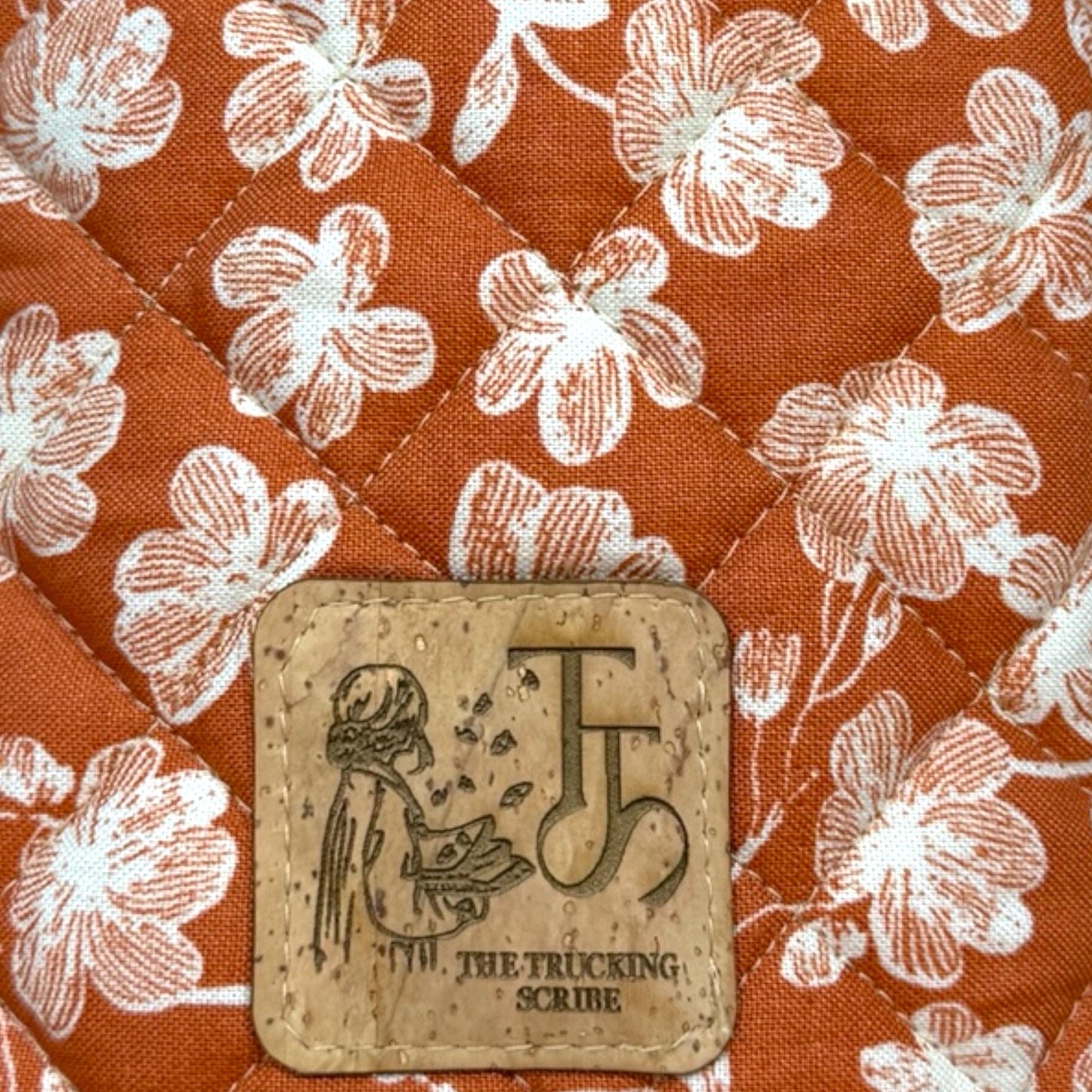 Hearthside Edition – Spiced Blossom Quilted Crossbody Bag – Peppermint Lane 2025 – Orange Floral Purse – Cargo Stitch Co