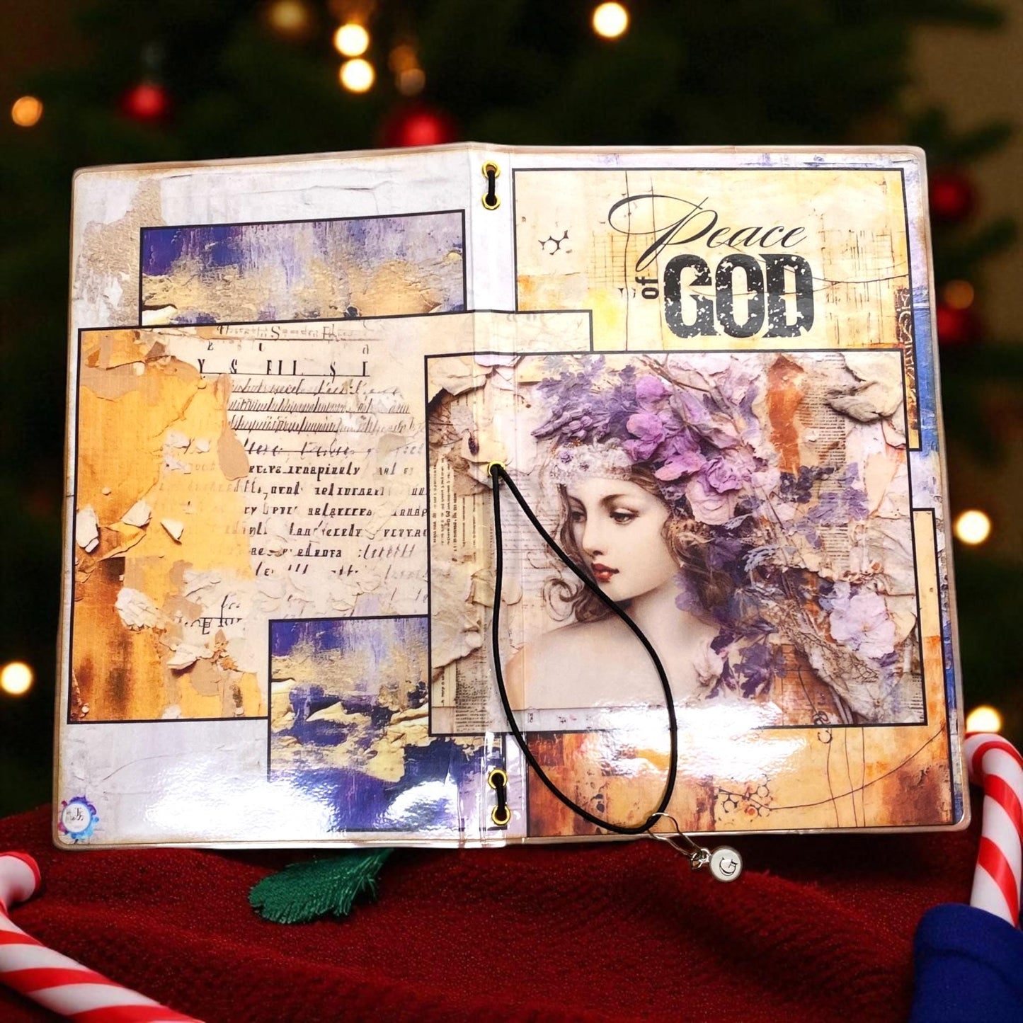 Purple Traveler’s Notebook Cover – 5x8 Laminated TN, Handmade Refillable Fauxdori Journal for Planning, Writing, or Everyday Use