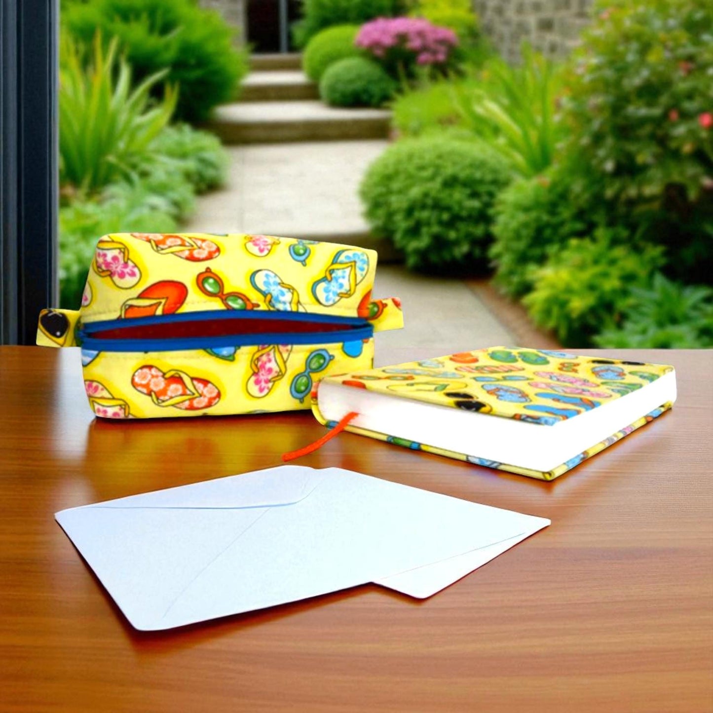 Handmade Journal & Boxy Bag Gift Set: Mohawk Paper, Orange Accents