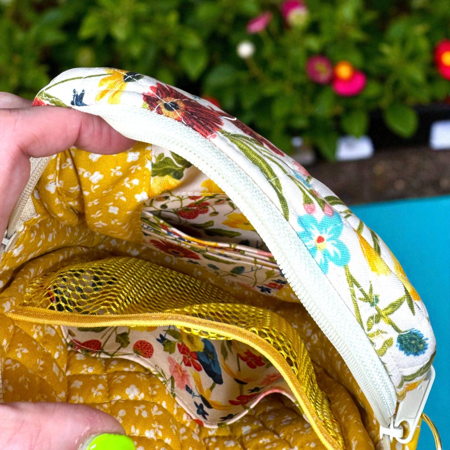 Wildflower Road Trailblazer Convertible Bag — Quilted Floral Crossbody, Sling, Backpack, Handmade Versatile Travel Bag