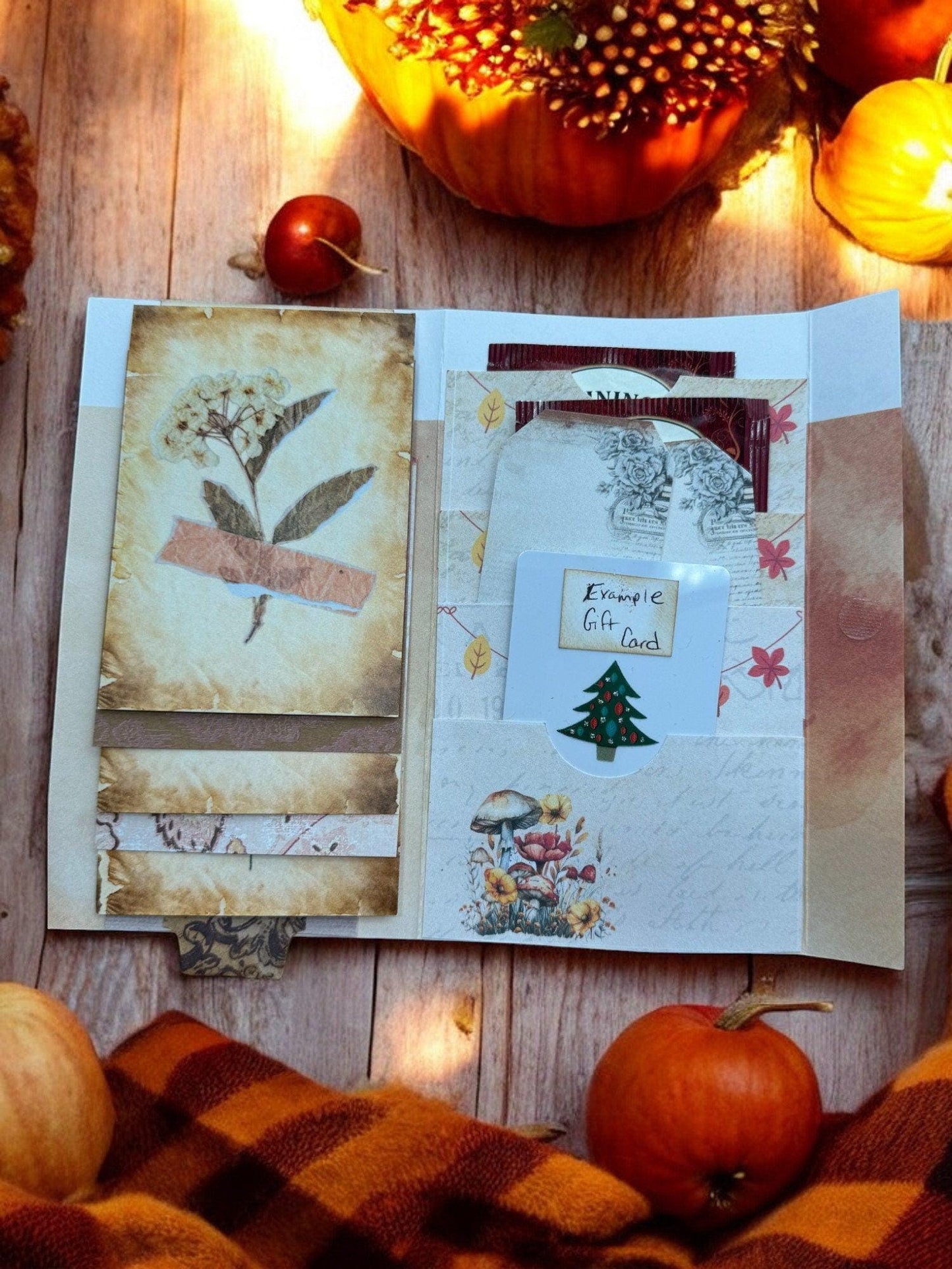 Christmas Gift Tags Set | Holiday Loaded Pocket Tags | Vintage Christmas Ephemera | Junk Journal Supplies | Christmas Scrapbook Tags