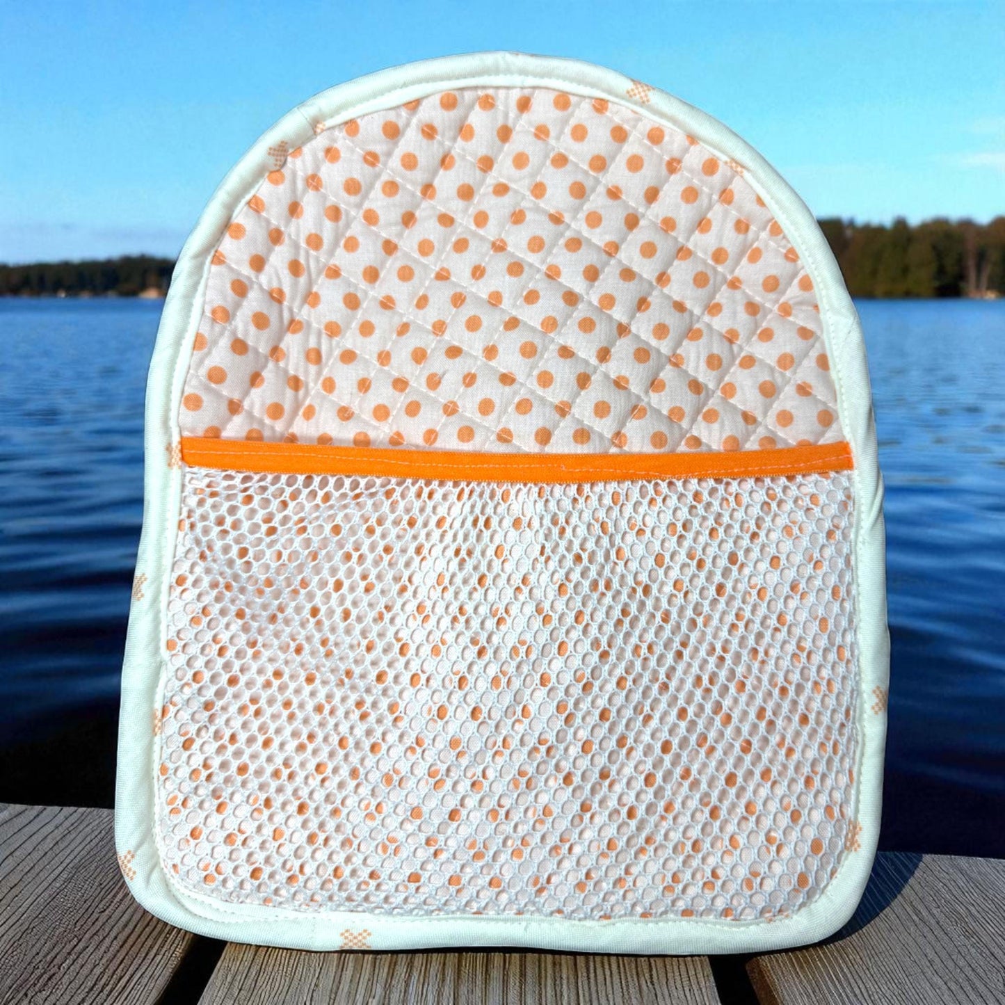 Quilted Floral Backpack – Handmade Small Daypack – Floral Travel Bag – Mini Quilted Purse for Everyday Use