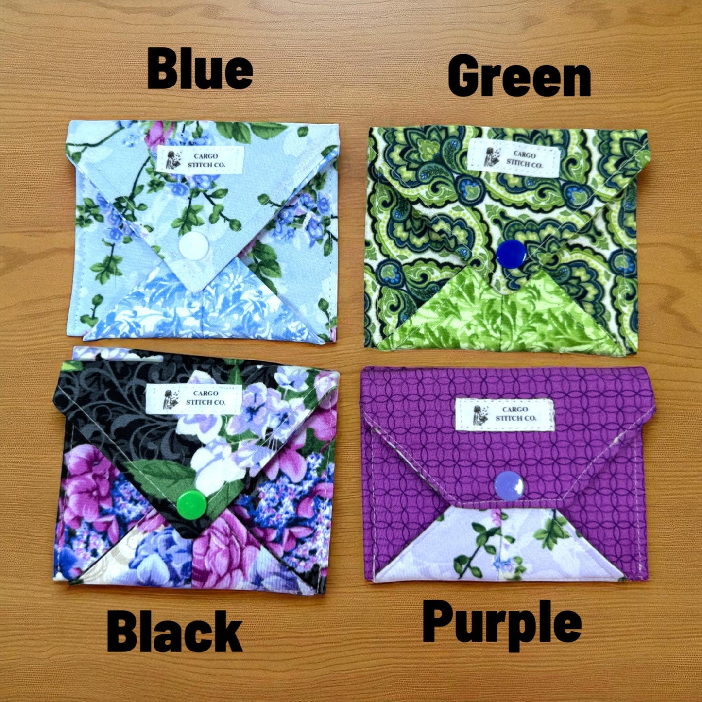 Floral Snap Wallet: Quilted Handmade Organizer - Garden Gate Collection