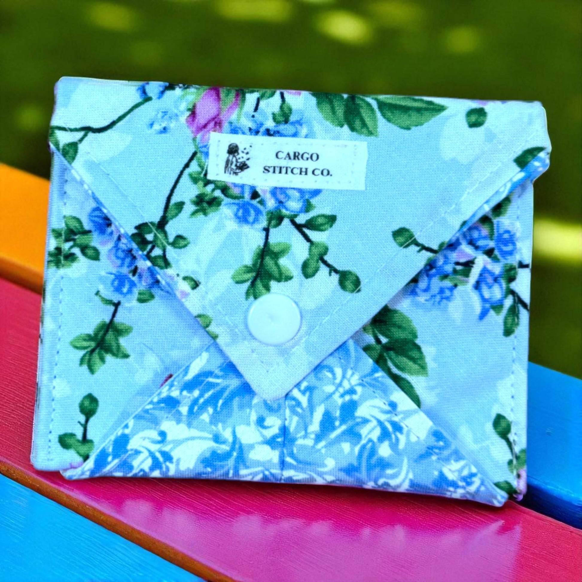 Floral Snap Wallet: Quilted Handmade Organizer - Garden Gate Collection