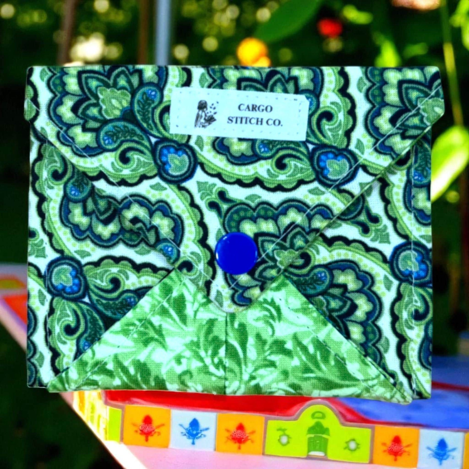 Floral Snap Wallet: Quilted Handmade Organizer - Garden Gate Collection