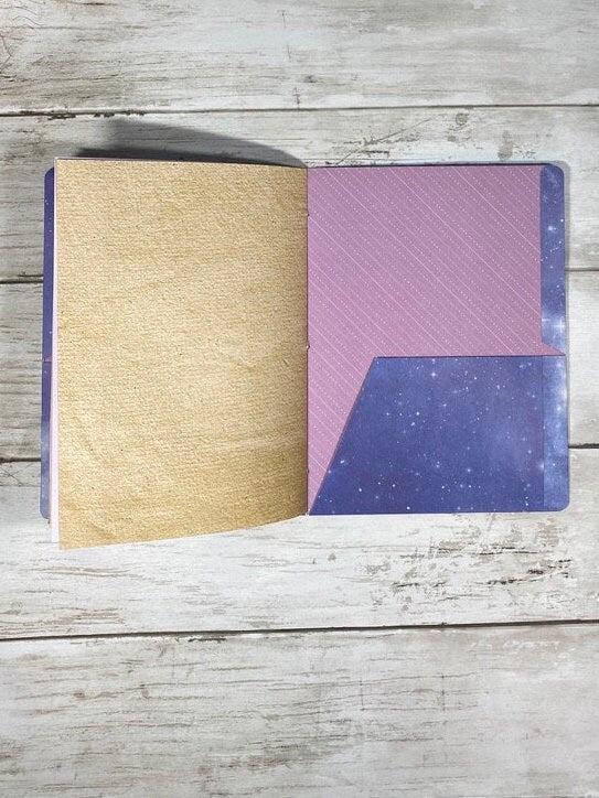 Walking in the Rain Journal – Grungy B6 Junk Journal, Softcover with 40 Pages & Two Pockets