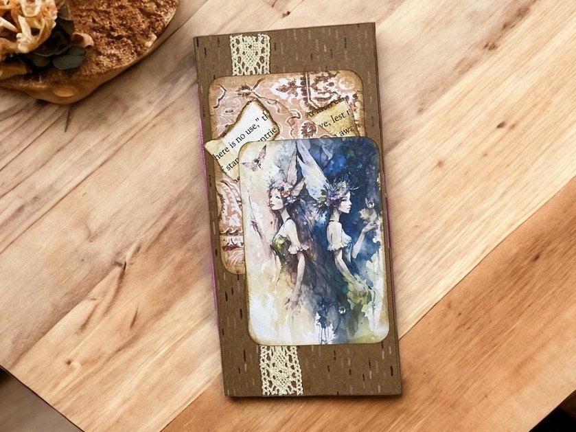 Enchanted Fairy Folio – Bloom Edition | Whimsical Forest Handmade Junk Journal Folder | Dreamy Ephemera Pocket