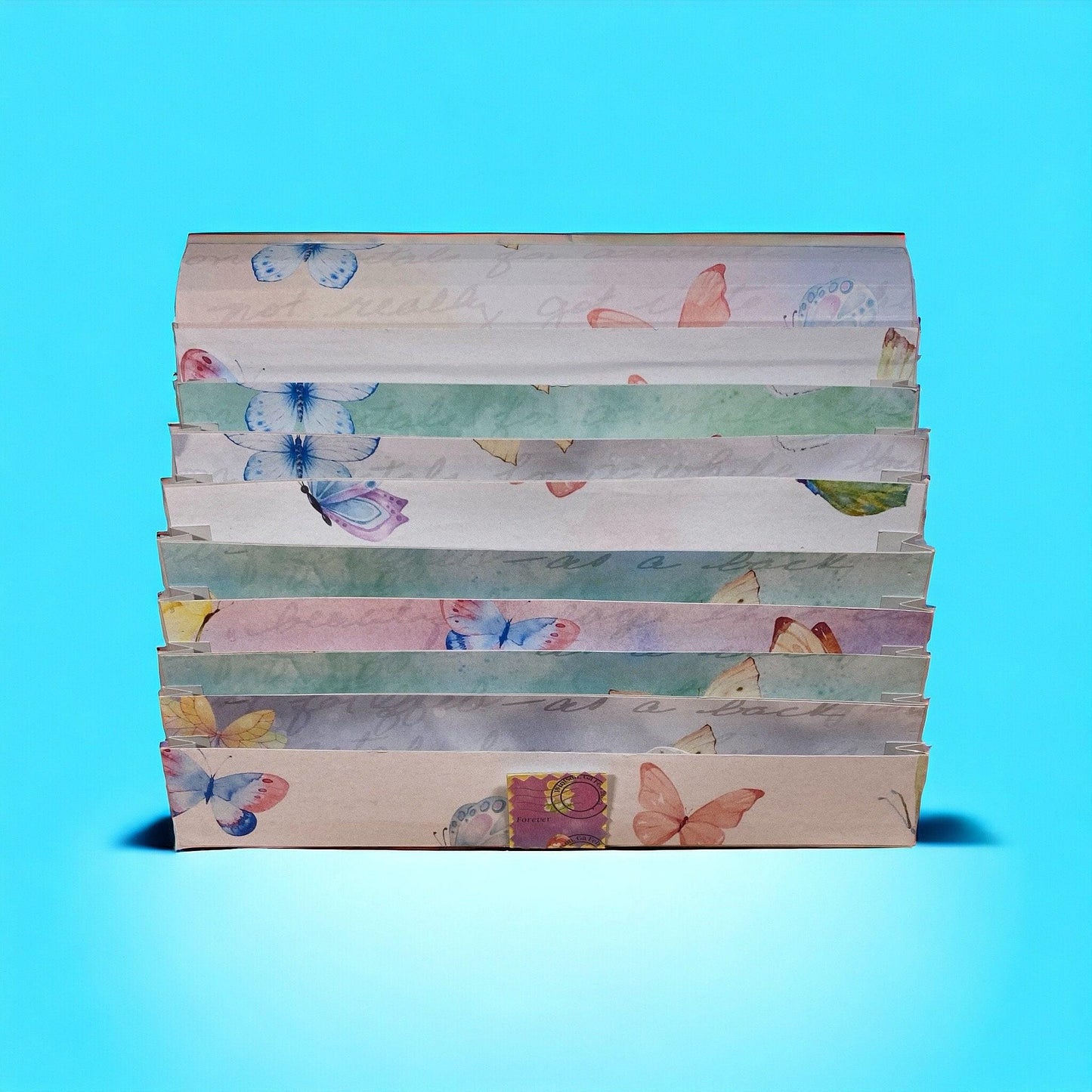 Butterfly Accordion Organizer: Ephemera File Folder with 8 Pockets