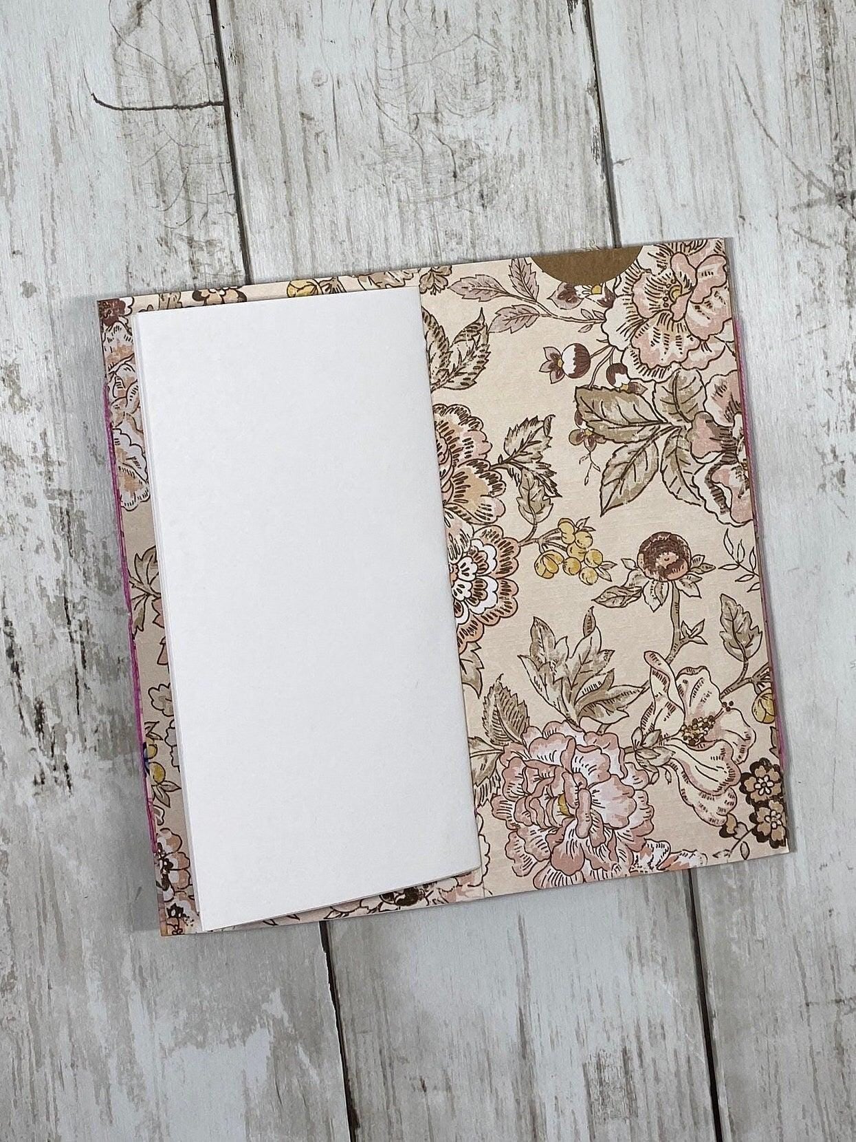 Whimsical Forest Fairy Folio – Dream Edition | Handmade Junk Journal Insert with Pockets & Lace | Autumn Fairy Ephemera Folder