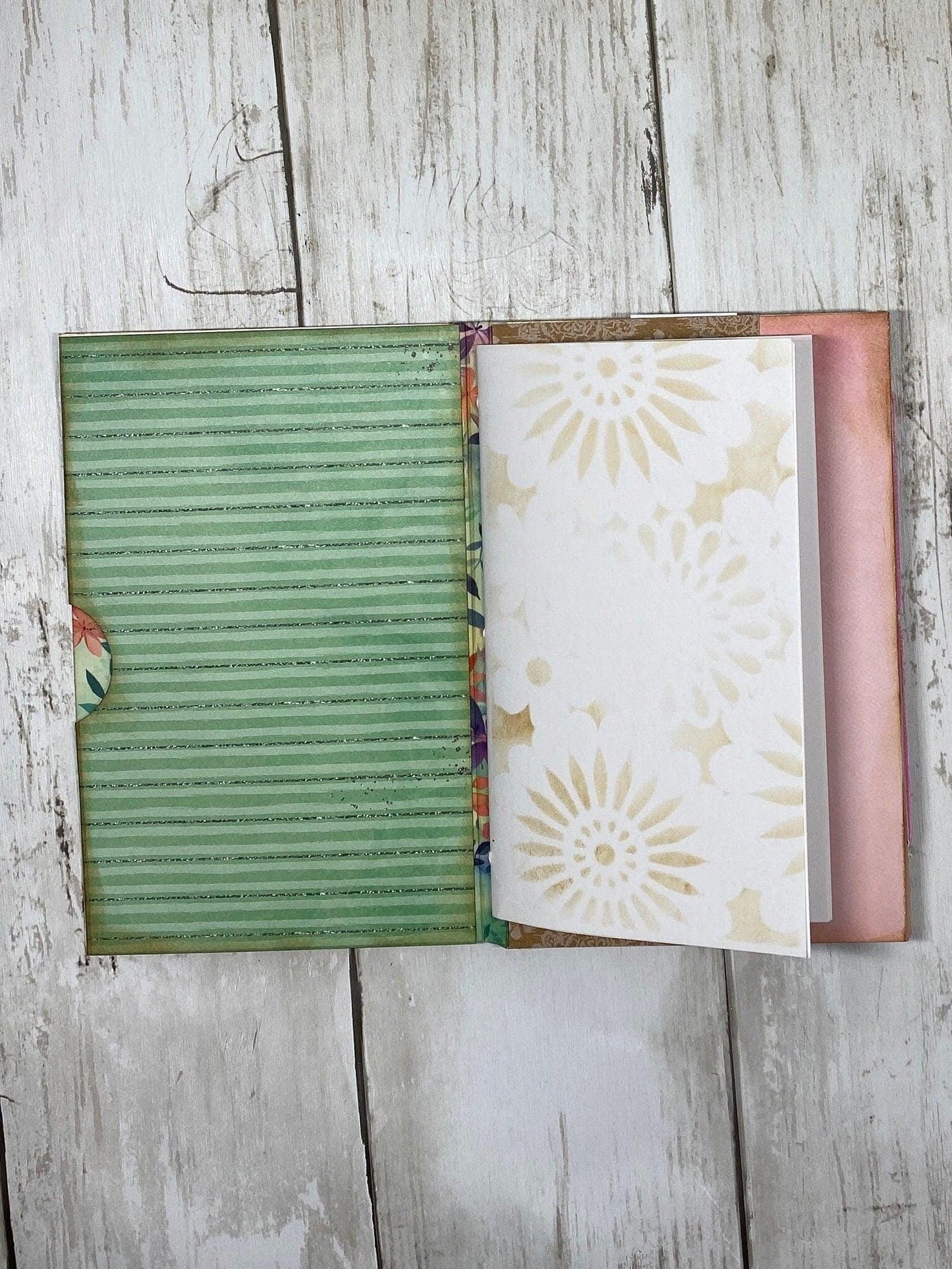 Whimsical Forest Cat Folio – Midnight Mischief Edition | Handmade Junk Journal Insert with Pockets | Enchanted Feline Ephemera