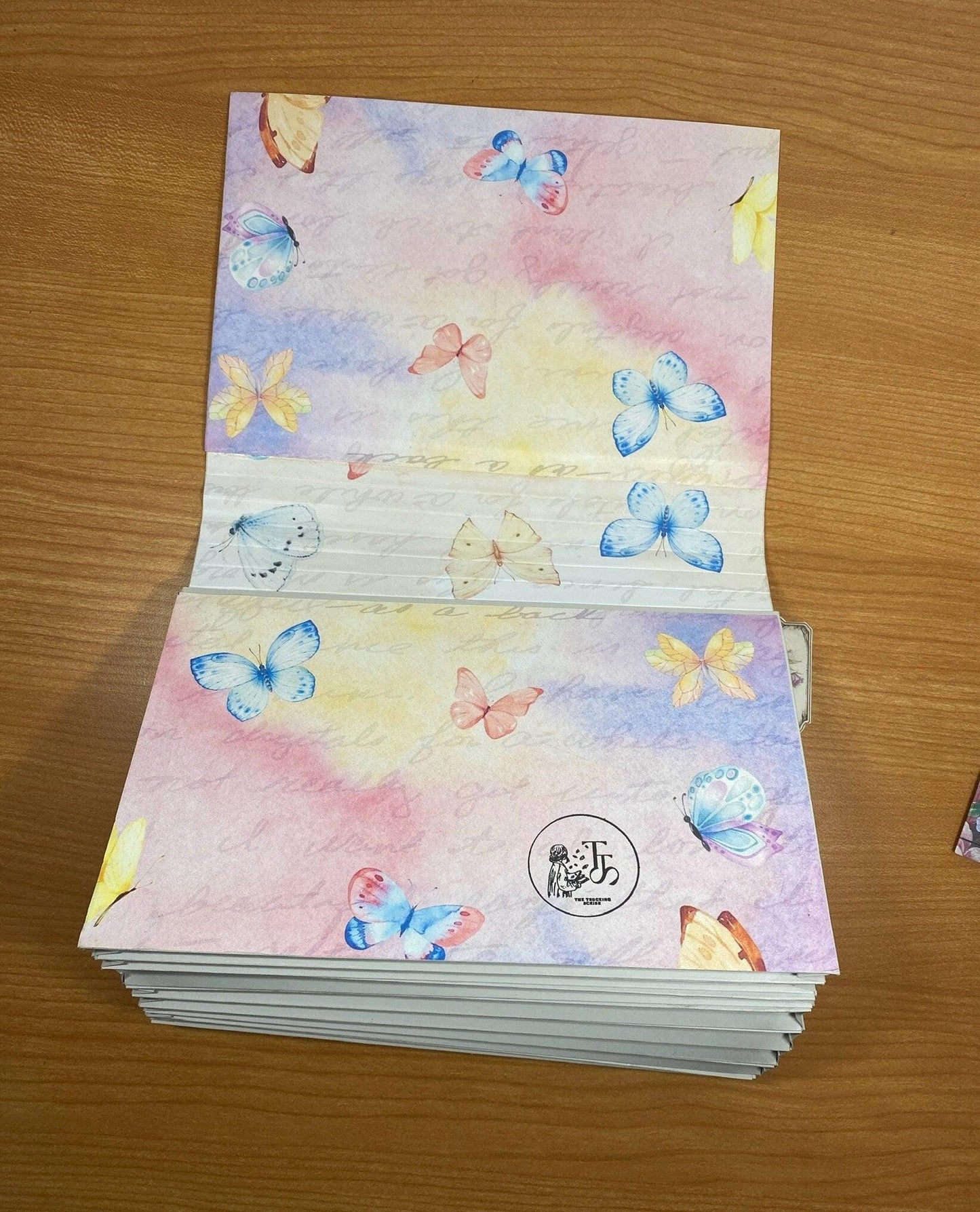 Butterfly Accordion Organizer: Ephemera File Folder with 8 Pockets