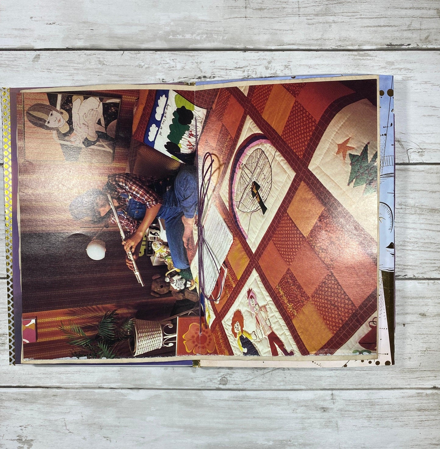 Galaxy Moon Junk Journal – Coffee‑Dyed Astral Grimoire, Vintage Ephemera Scrapbook, Handmade Celestial Diary