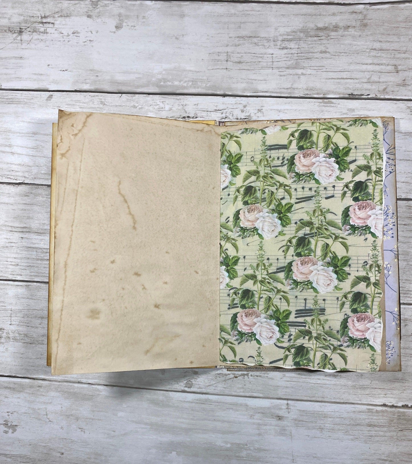 Butterfly Girl Flip‑Flop Journal – Handmade Sketchbook with Pockets